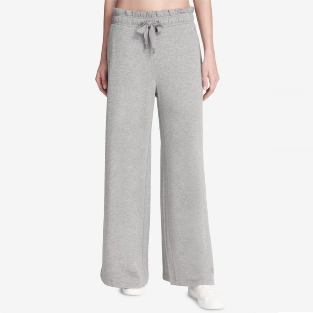 DKNY Sport Ruffle Waist Wide Leg Sweatpants